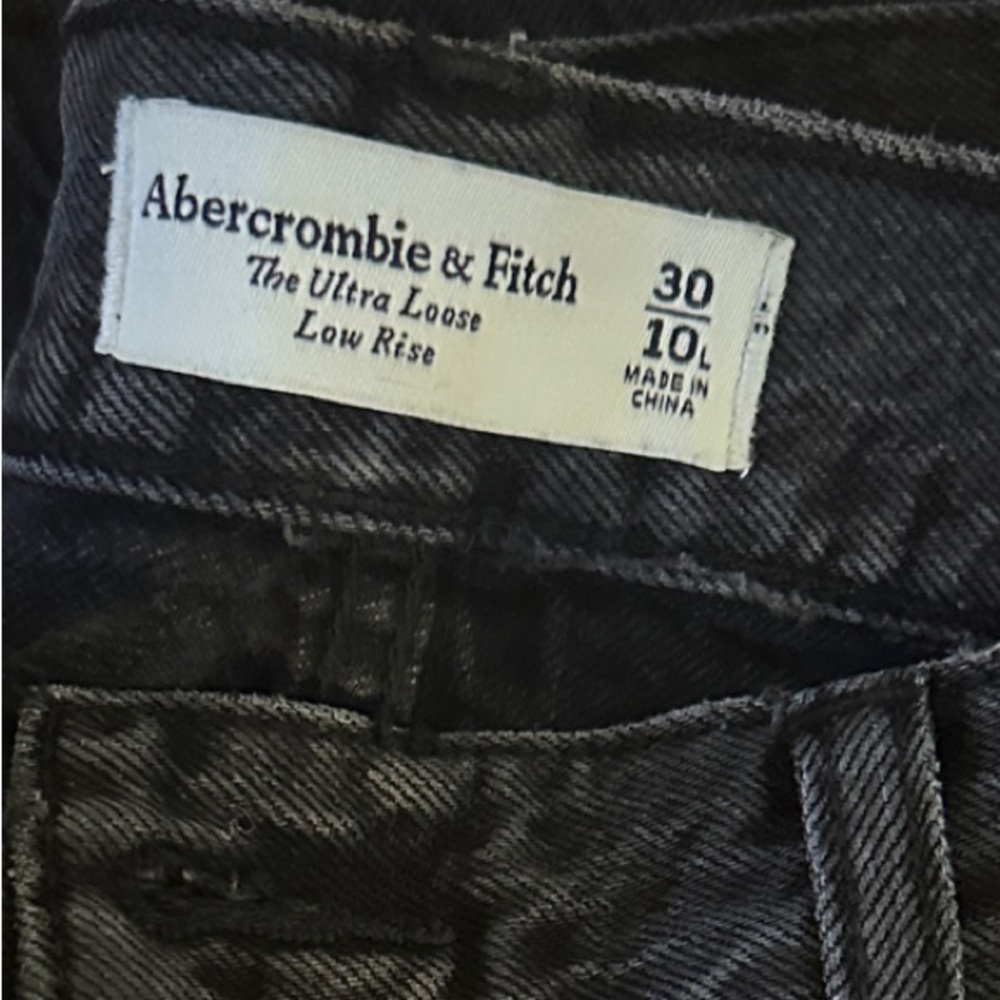 Abercrombie & Fitch Charcoal Wide Leg Jeans